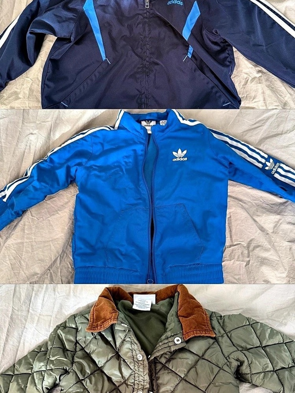 Adidas Kids Jackets Blue & Tommy Bahamas Olive